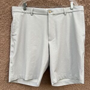 Peter Millar Light Gray Patterned Men's Golf Shorts